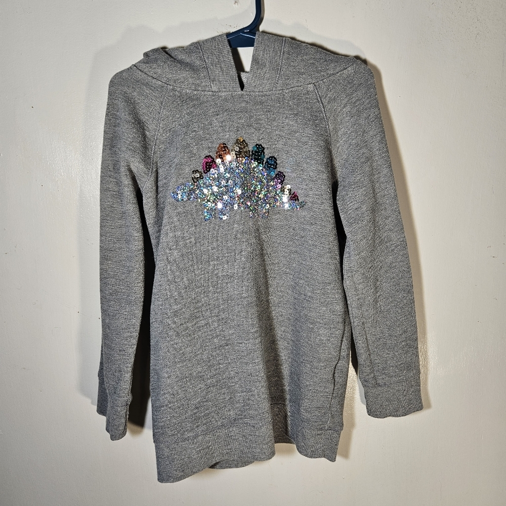 Carters Hoodie 4/5 Sequin Dinosaur Stegasaurus